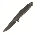 Ніж складаний туристичний Ruike P108-SB, Sandvik 14C28N, сталь, чорний