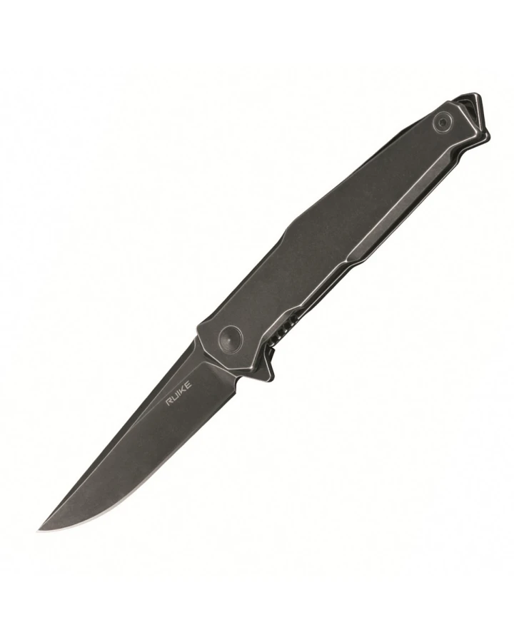 Ніж складаний туристичний Ruike P108-SB, Sandvik 14C28N, сталь, чорний