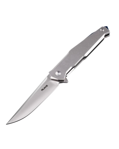 Ніж складаний туристичний Ruike P108-SF, Sandvik 14C28N, сталь, сірий