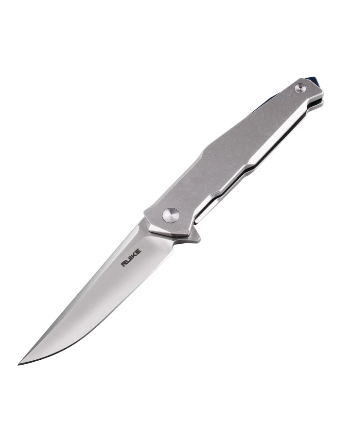 Ніж складаний туристичний Ruike P108-SF, Sandvik 14C28N, сталь, сірий