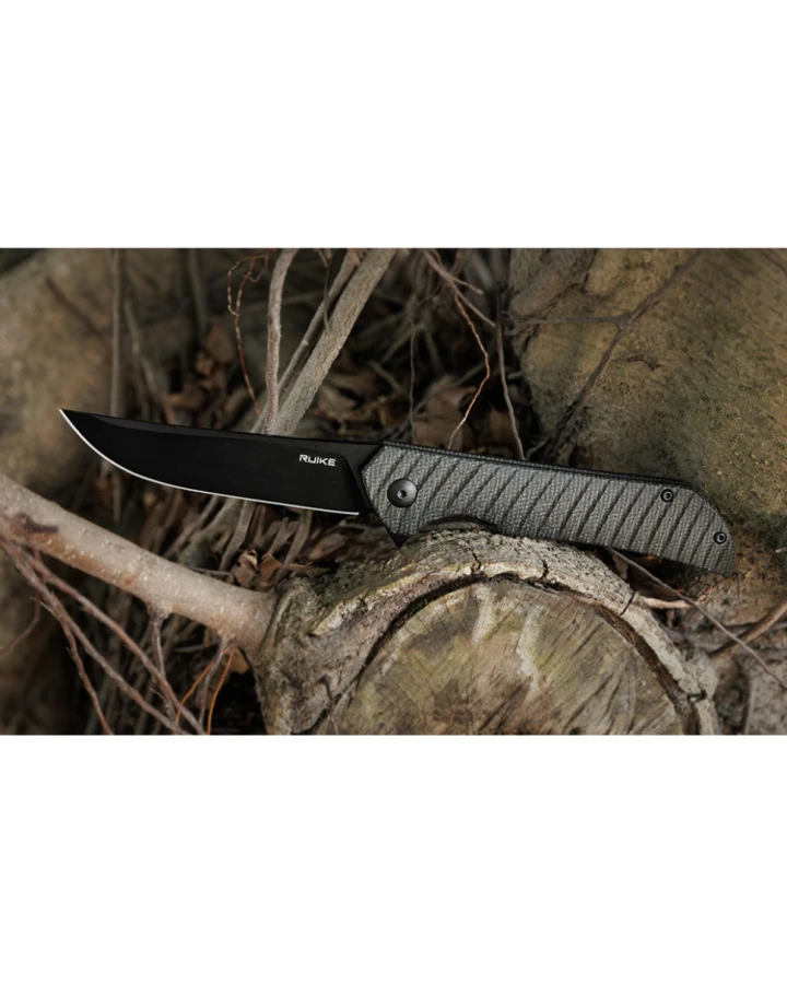 Ніж складаний туристичний Ruike P122-MB, Sandvik 14C28N, мікарта, коричневий