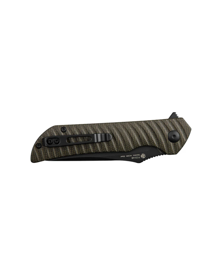 Ніж складаний туристичний Ruike P123-MB, Sandvik 14C28N, мікарта, коричневий