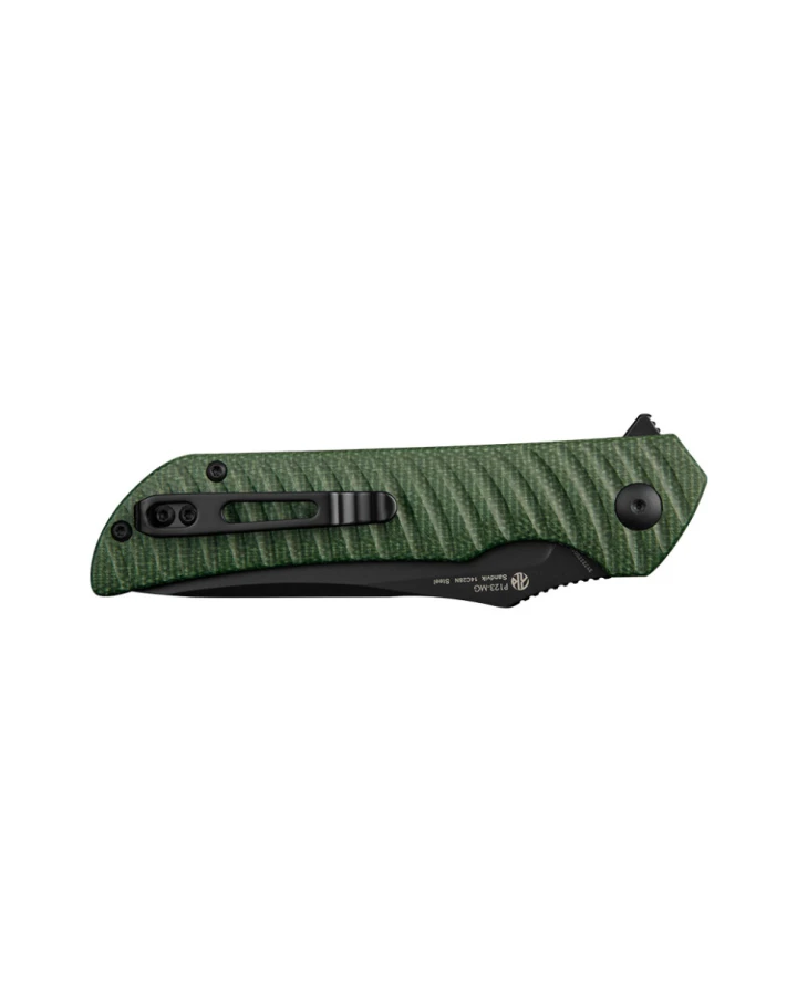 Ніж складаний туристичний Ruike P123-MG, Sandvik 14C28N, мікарта, зелений
