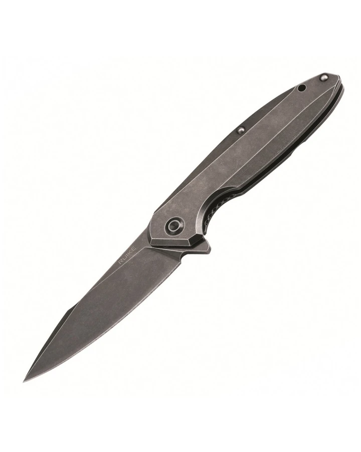 Ніж складаний туристичний Ruike P128-SB, Sandvik 14C28N, сталь, чорний
