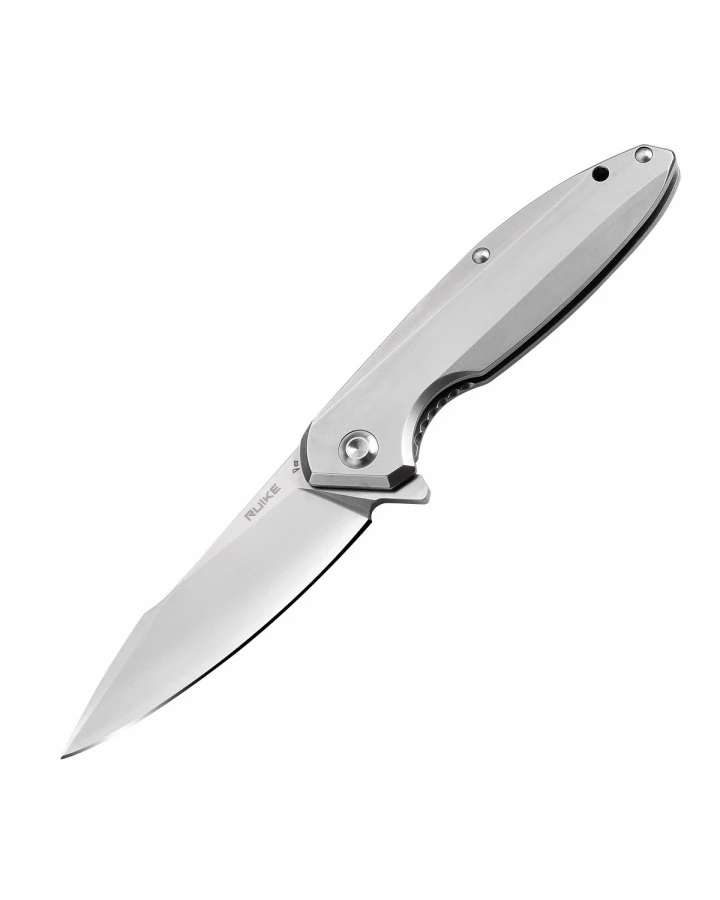 Ніж складаний туристичний Ruike P128-SF, Sandvik 14C28N, сталь, сірий