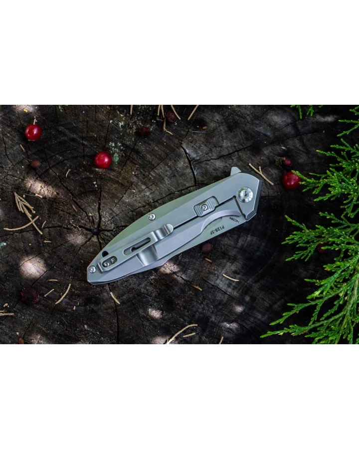 Ніж складаний туристичний Ruike P128-SF, Sandvik 14C28N, сталь, сірий