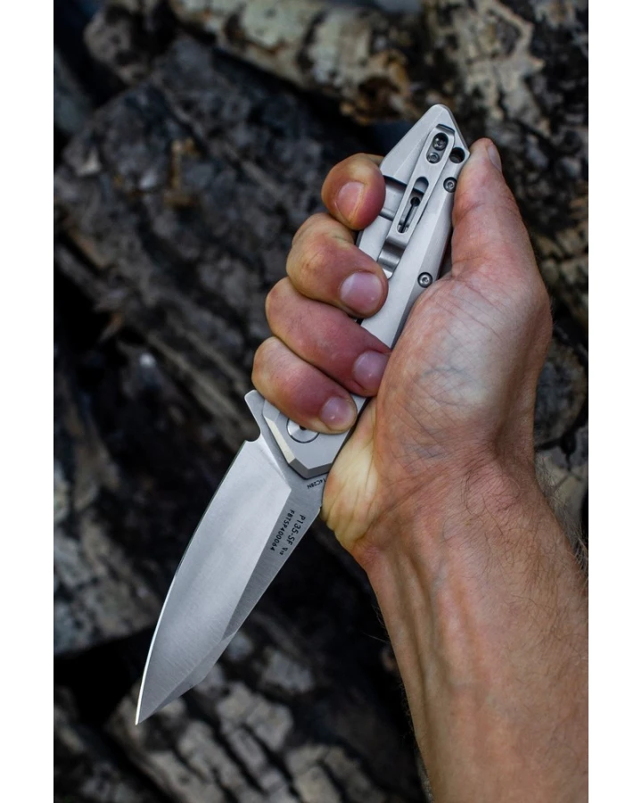 Ніж складаний туристичний Ruike P135-SF, Sandvik 14C28N, сталь, сірий