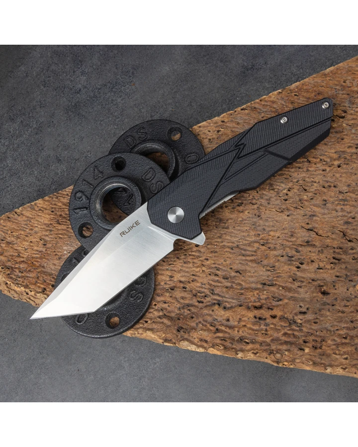 Ніж складаний туристичний Ruike P138-B, Sandvik 14C28N, G10, чорний