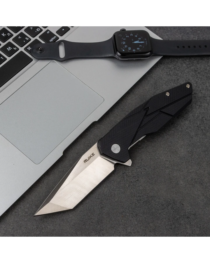 Ніж складаний туристичний Ruike P138-B, Sandvik 14C28N, G10, чорний