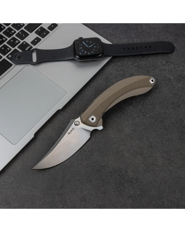 Ніж складаний туристичний Ruike P155-W, Sandvik 14C28N, G10, зелений