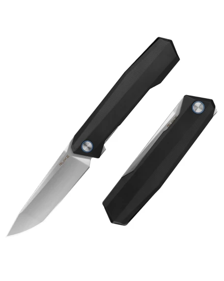 Ніж складаний туристичний Ruike P166-AB, Sandvik 14C28N, алюміній, чорний
