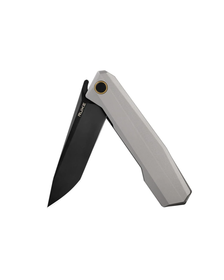 Ніж складаний туристичний Ruike P166-АК P166-AK, Sandvik 14C28N, алюміній, сірий