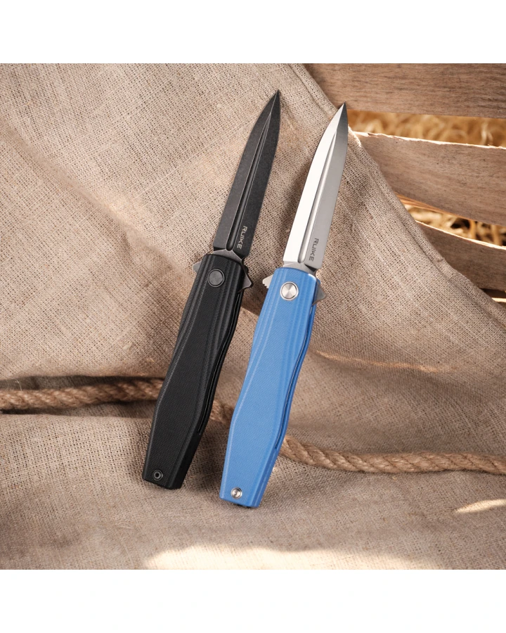 Ніж складаний туристичний Ruike P188-B, D2, G10, чорний