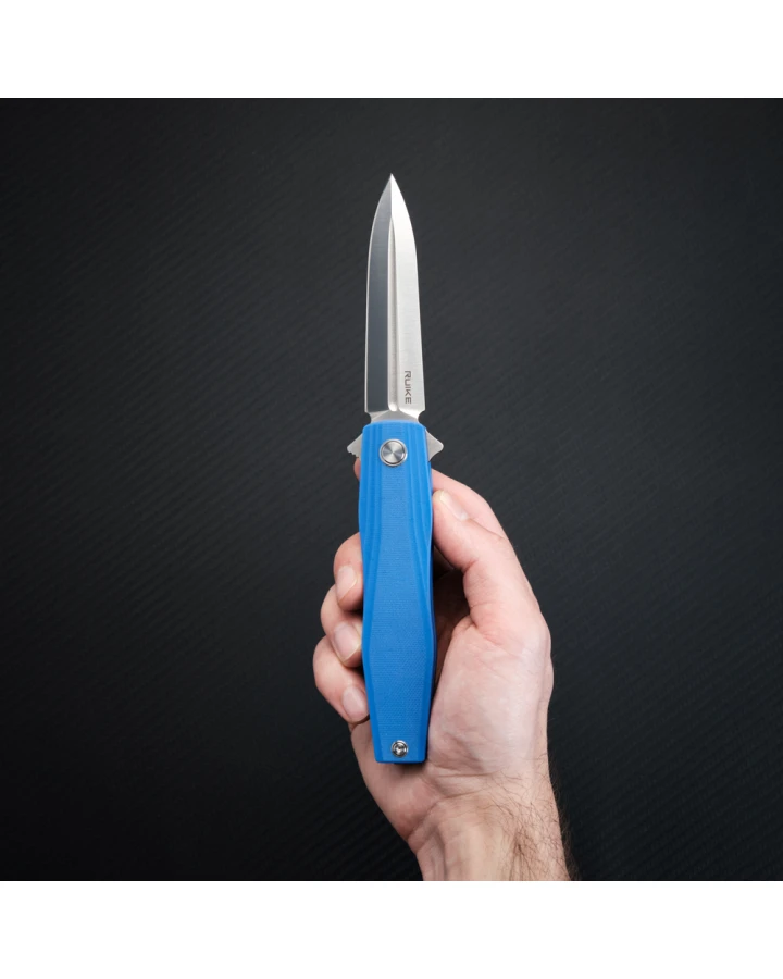 Ніж складаний туристичний Ruike P188-E, D2, G10, синій