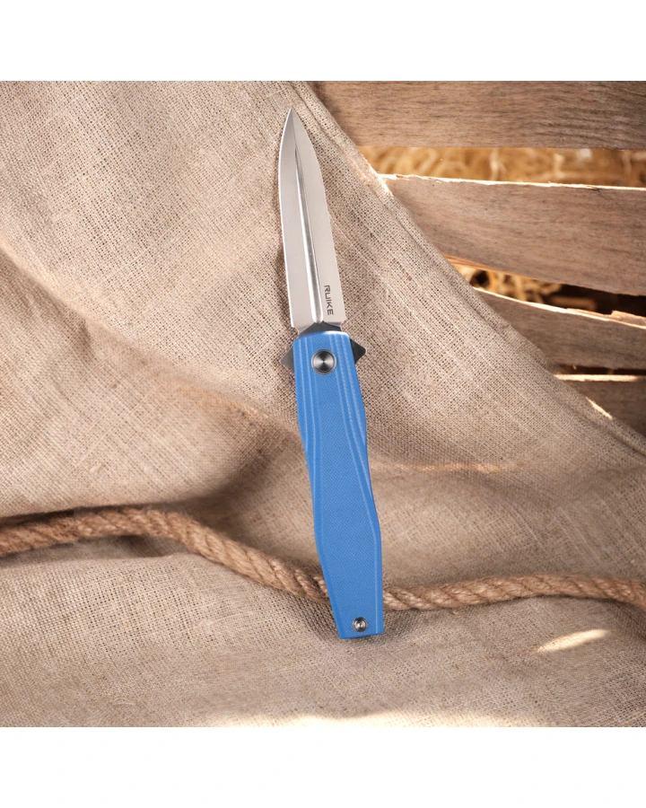 Ніж складаний туристичний Ruike P188-E, D2, G10, синій
