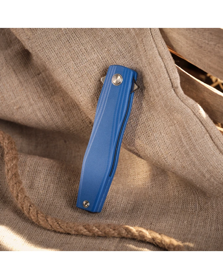 Ніж складаний туристичний Ruike P188-E, D2, G10, синій