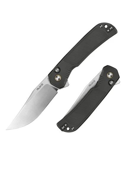 Ніж складаний туристичний Ruike P192-AK, Sandvik 14C28N, алюміній, сірий