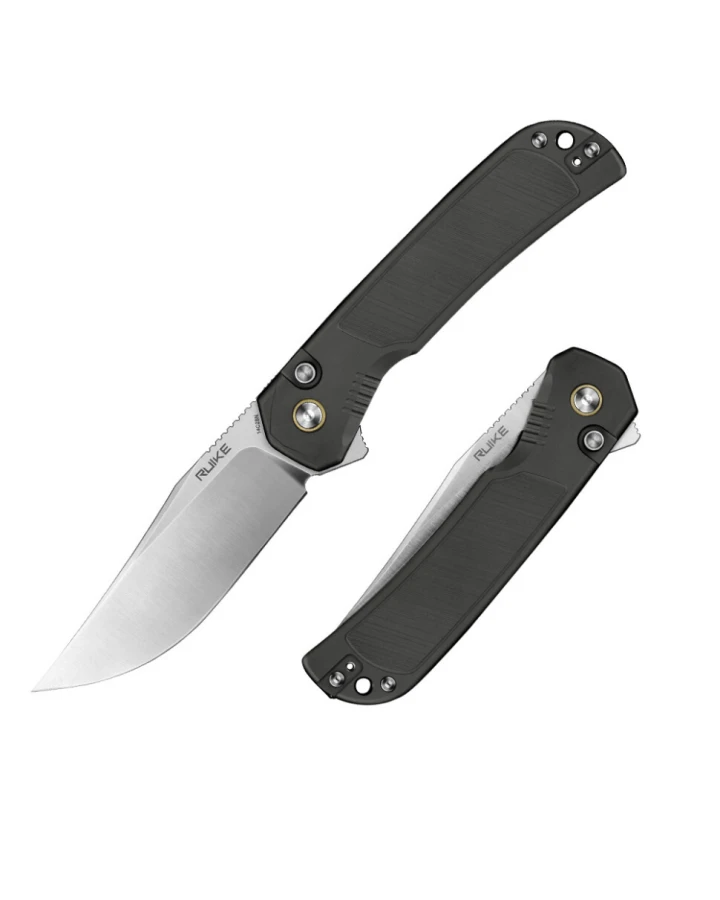 Ніж складаний туристичний Ruike P192-AK, Sandvik 14C28N, алюміній, сірий