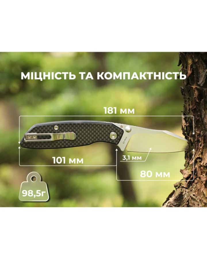 Ніж складаний туристичний Ruike P746-CB, Sandvik 14C28N, G10, чорний