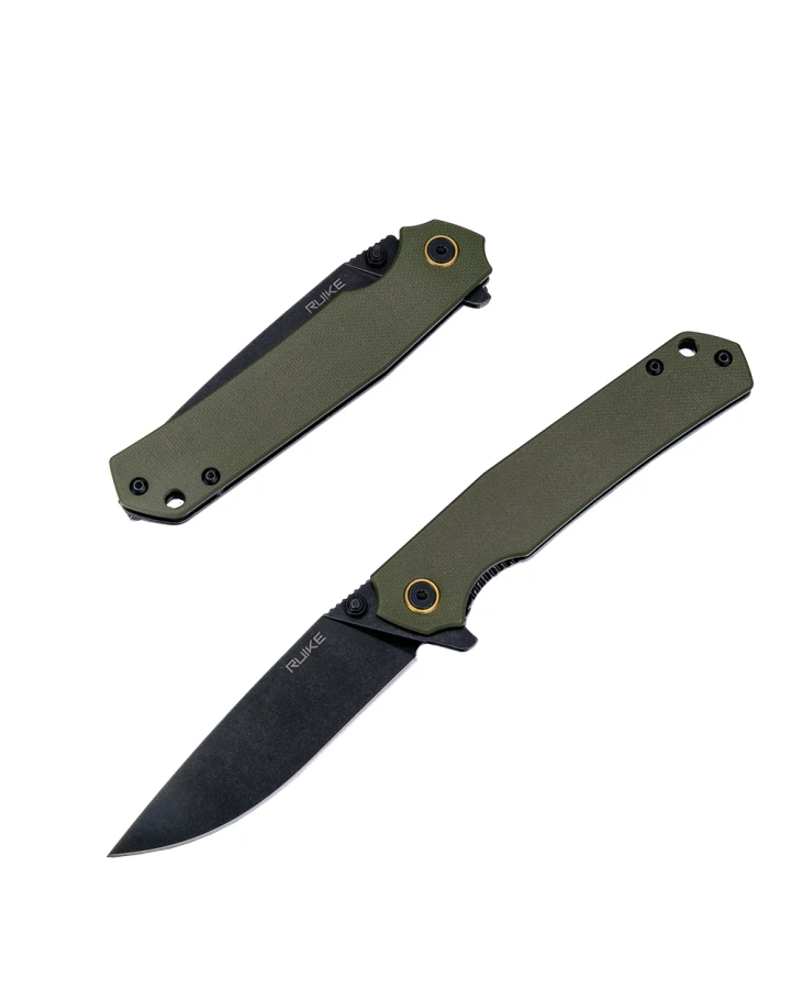 Ніж складаний туристичний Ruike P801-G, Sandvik 14C28N, G10, зелений