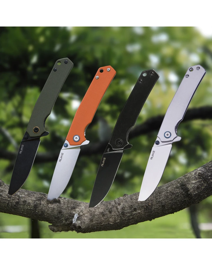 Ніж складаний туристичний Ruike P801-G, Sandvik 14C28N, G10, зелений