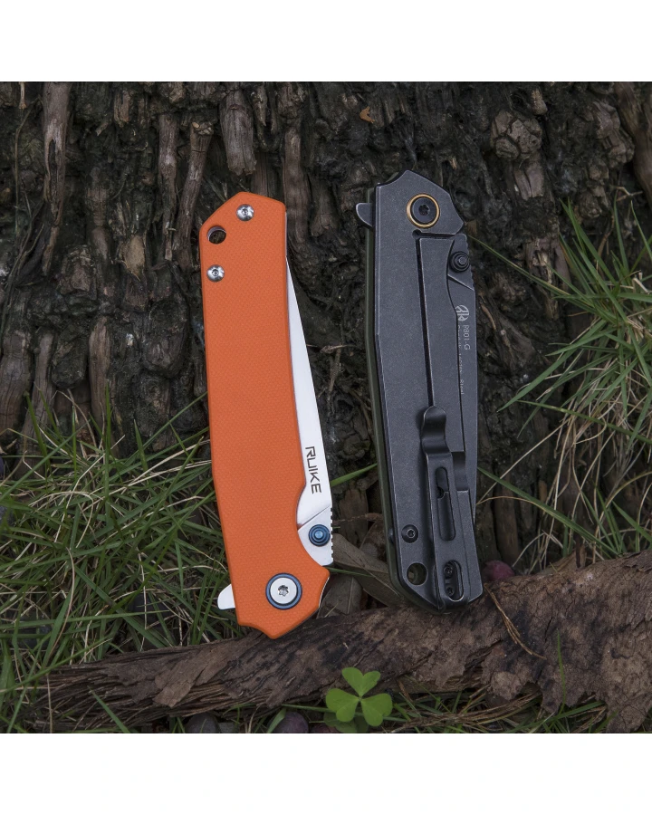Ніж складаний туристичний Ruike P801-G, Sandvik 14C28N, G10, зелений