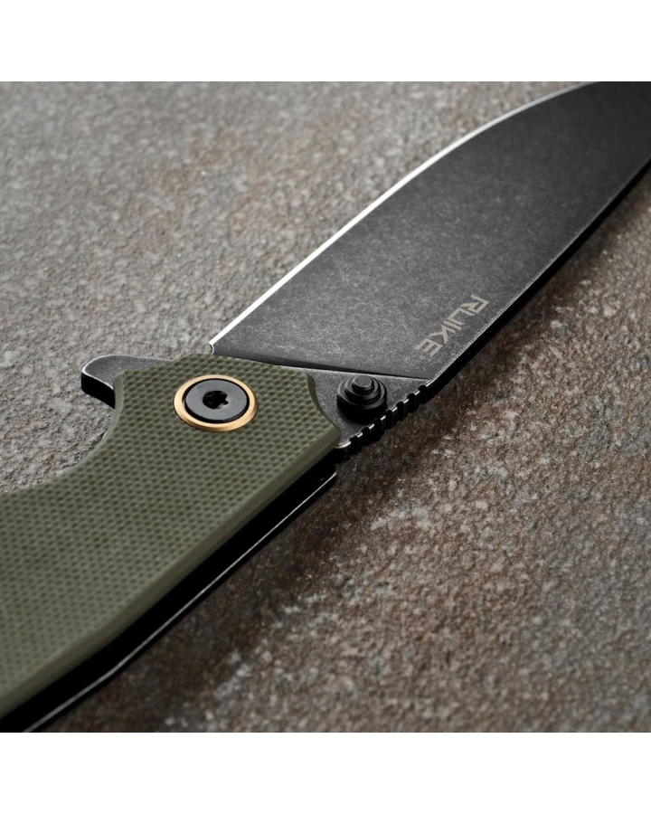 Ніж складаний туристичний Ruike P801-G, Sandvik 14C28N, G10, зелений