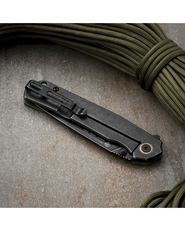Ніж складаний туристичний Ruike P801-G, Sandvik 14C28N, G10, зелений