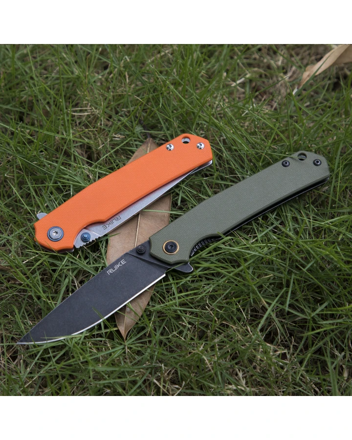 Ніж складаний туристичний Ruike P801-G, Sandvik 14C28N, G10, зелений