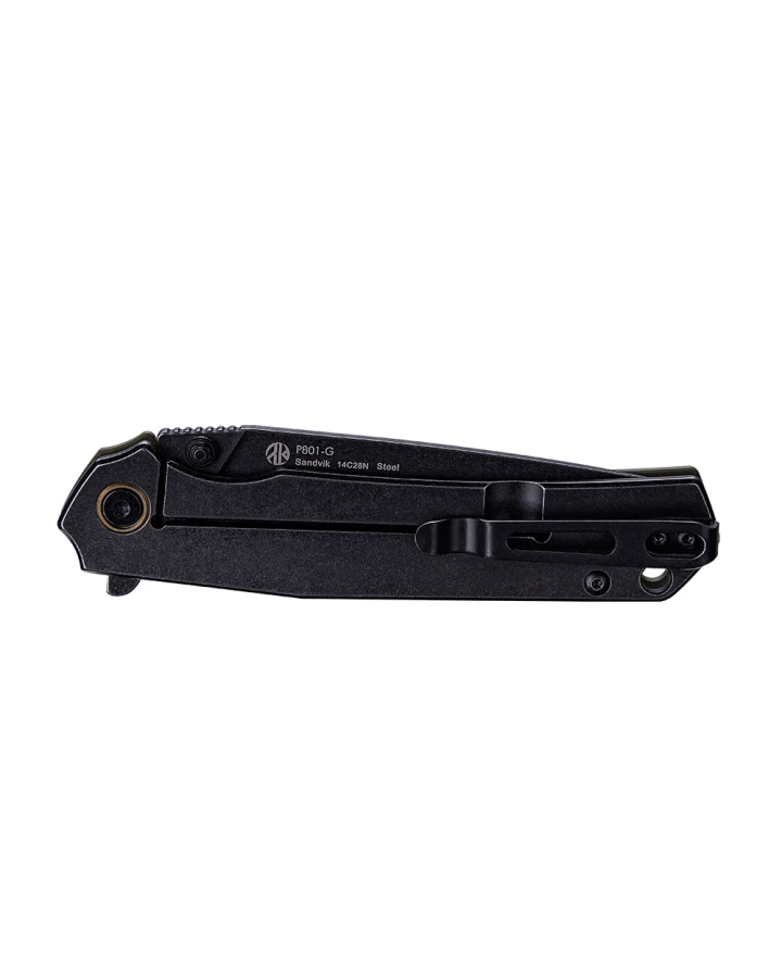 Ніж складаний туристичний Ruike P801-G, Sandvik 14C28N, G10, зелений
