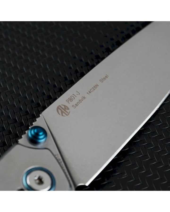 Ніж складаний туристичний Ruike P801-J, Sandvik 14C28N, G10, помаранчевий