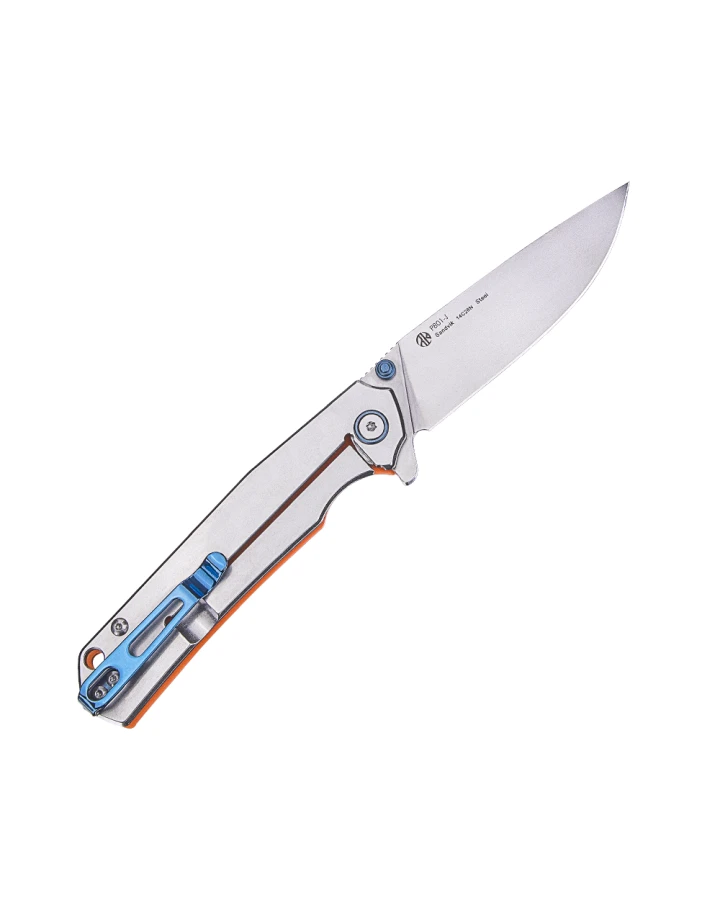 Ніж складаний туристичний Ruike P801-J, Sandvik 14C28N, G10, помаранчевий