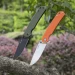 Ніж складаний туристичний Ruike P801-J, Sandvik 14C28N, G10, помаранчевий