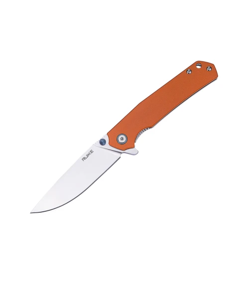 Ніж складаний туристичний Ruike P801-J, Sandvik 14C28N, G10, помаранчевий
