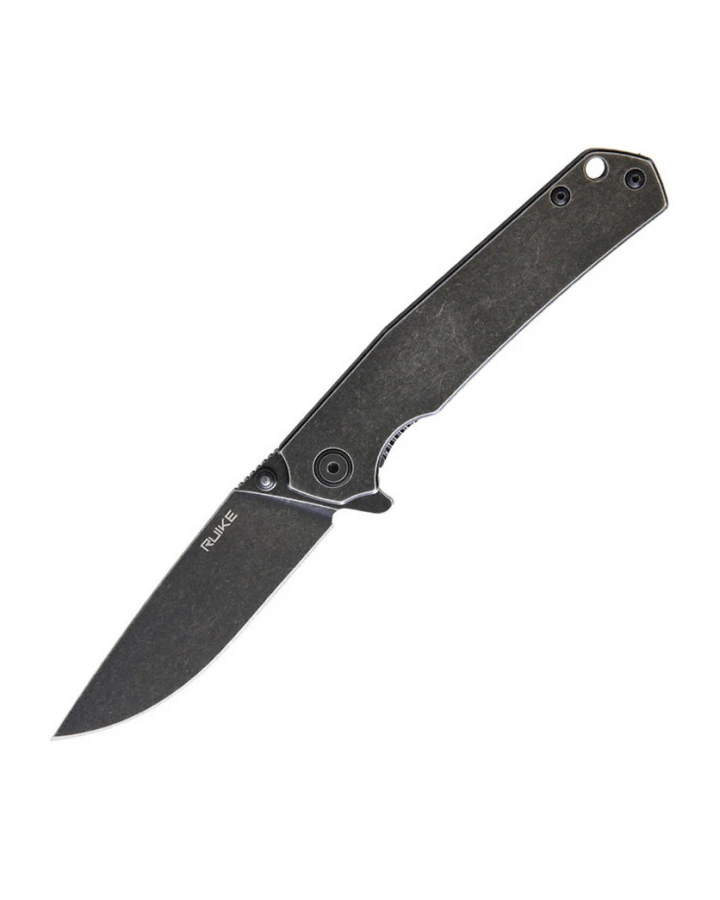 Ніж складаний туристичний Ruike P801-SB, Sandvik 14C28N, сталь, чорний