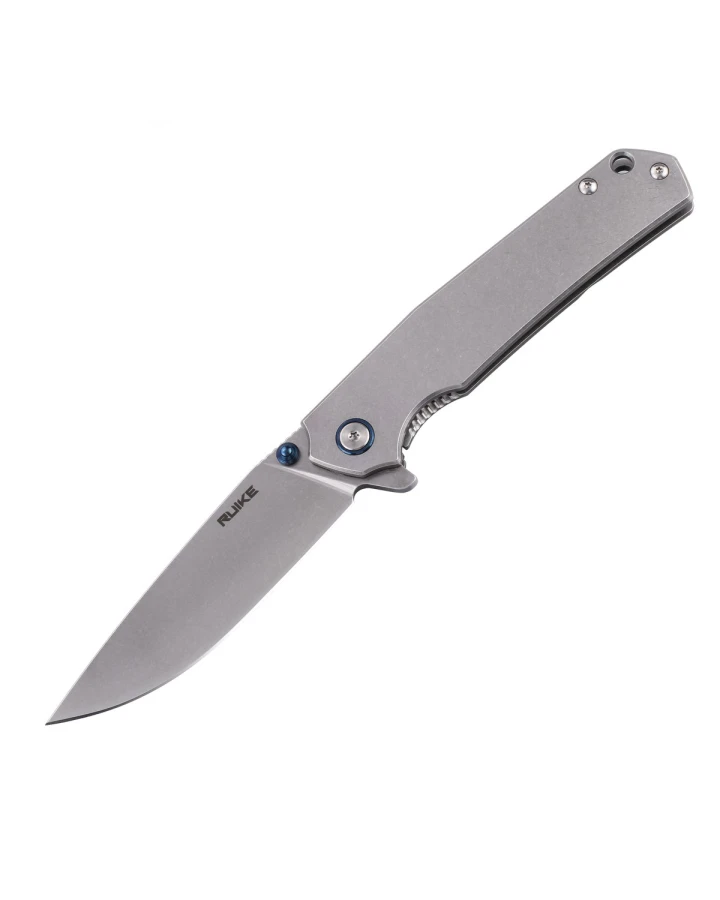 Ніж складаний туристичний Ruike P801-SF, Sandvik 14C28N, сталь, сірий