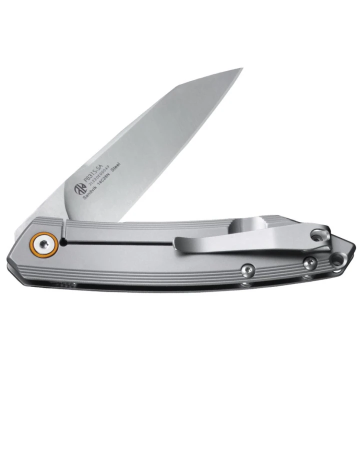 Ніж складаний туристичний Ruike P831S-SA, Sandvik 14C28N, сталь, сірий