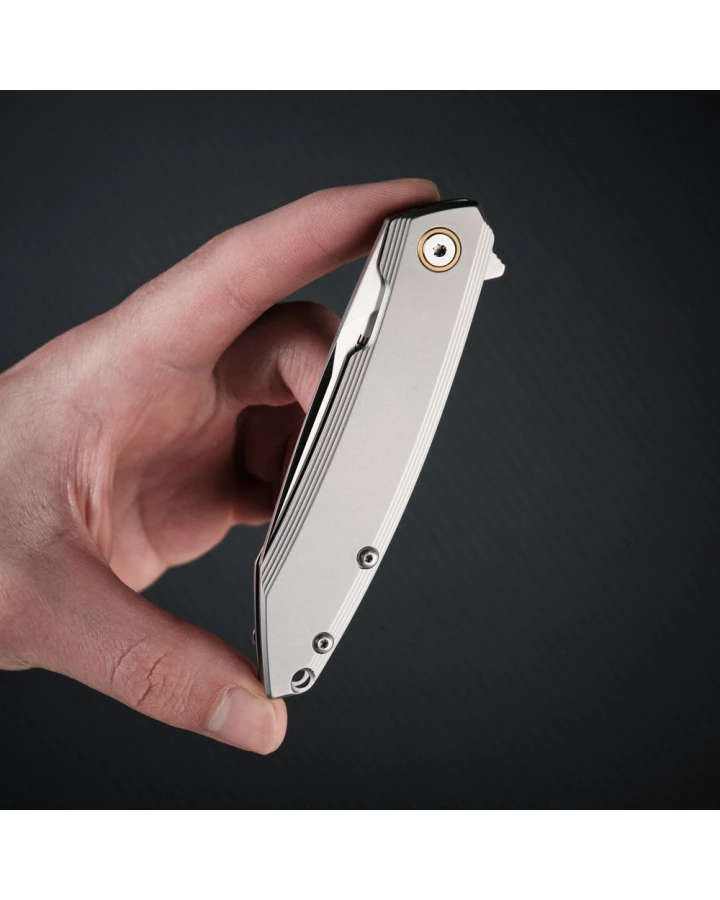 Ніж складаний туристичний Ruike P831S-SA, Sandvik 14C28N, сталь, сірий
