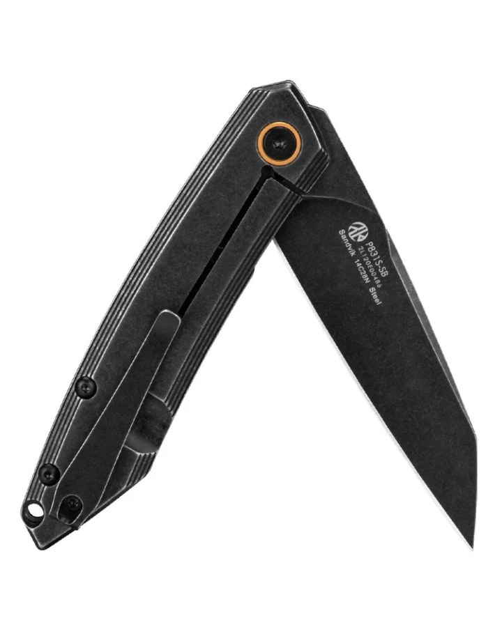 Ніж складаний туристичний Ruike P831S-SB, Sandvik 14C28N, сталь, чорний
