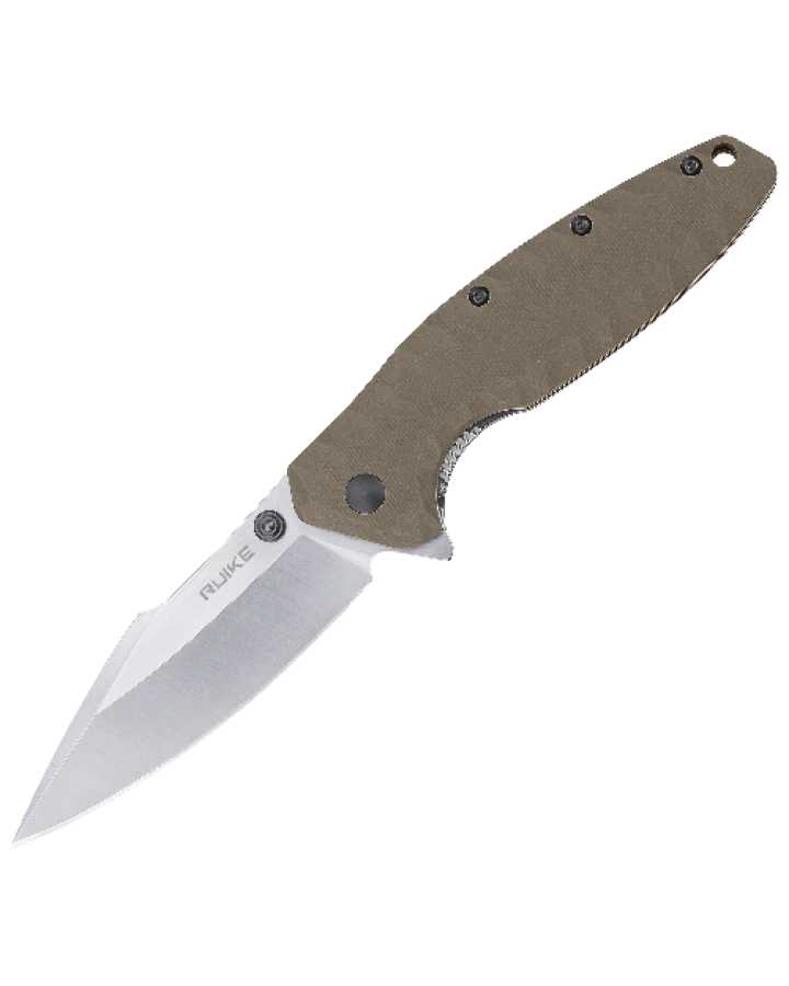 Ніж складаний туристичний Ruike P843-W, Sandvik 14C28N, G10, коричневий