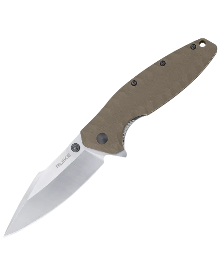 Ніж складаний туристичний Ruike P843-W, Sandvik 14C28N, G10, коричневий