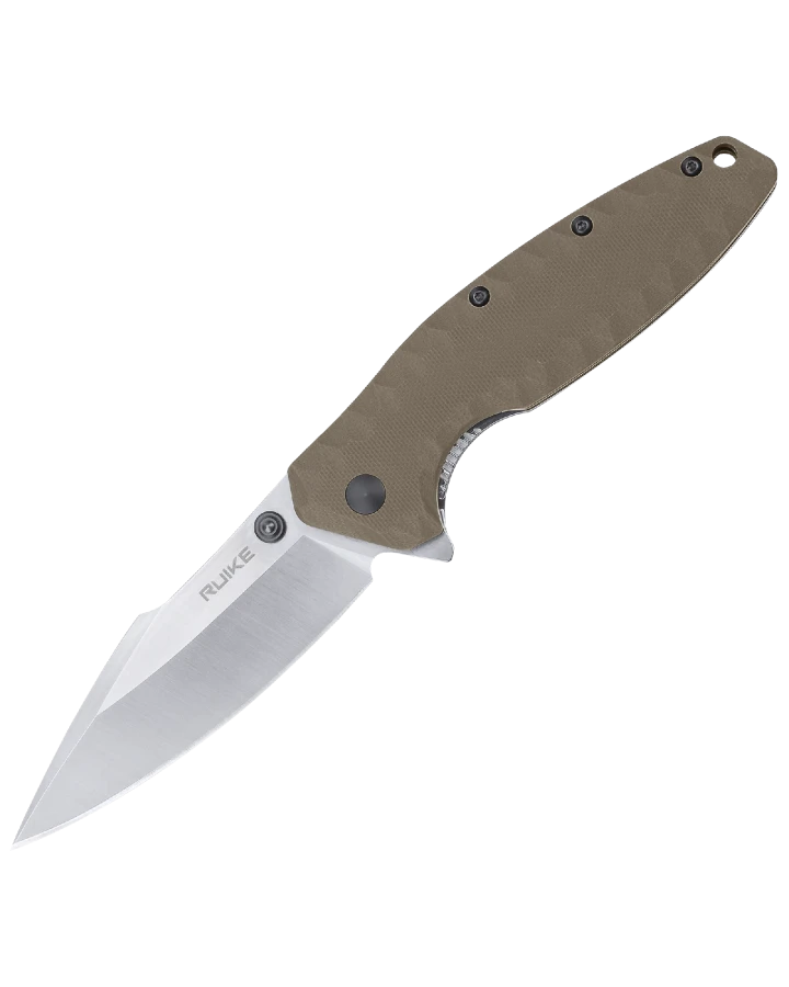 Ніж складаний туристичний Ruike P843-W, Sandvik 14C28N, G10, коричневий