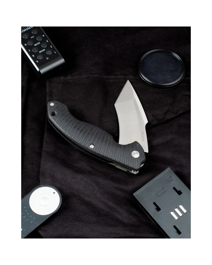 Ніж складаний туристичний Ruike P851-B, Sandvik 14C28N, G10, сірий
