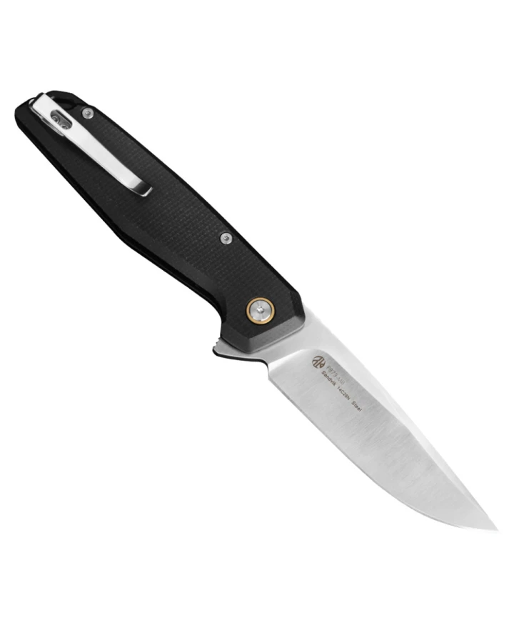 Ніж складаний туристичний Ruike P873-MB, Sandvik 14C28N, G10, чорний