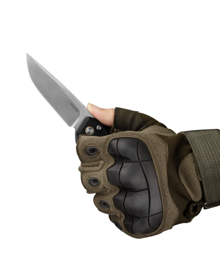 Ніж складаний туристичний Ruike P873-MB, Sandvik 14C28N, G10, чорний