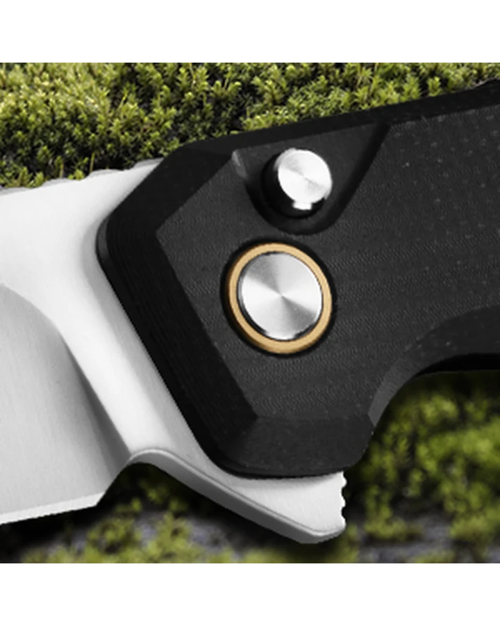 Ніж складаний туристичний Ruike P873-MB, Sandvik 14C28N, G10, чорний