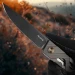 Ніж складаний туристичний Ruike P878-AK, Sandvik 14C28N, алюміній, сірий