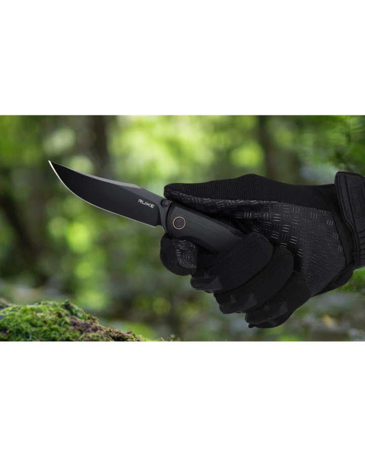 Ніж складаний туристичний Ruike P882-B, Sandvik 12C27, G10, чорний