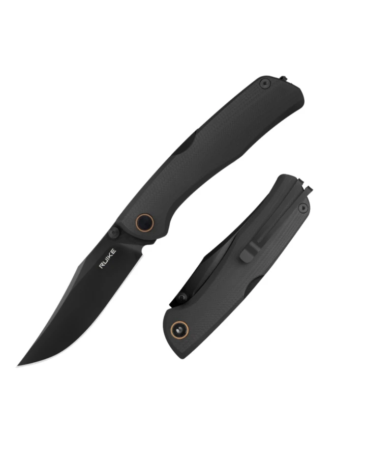 Ніж складаний туристичний Ruike P882-B, Sandvik 12C27, G10, чорний