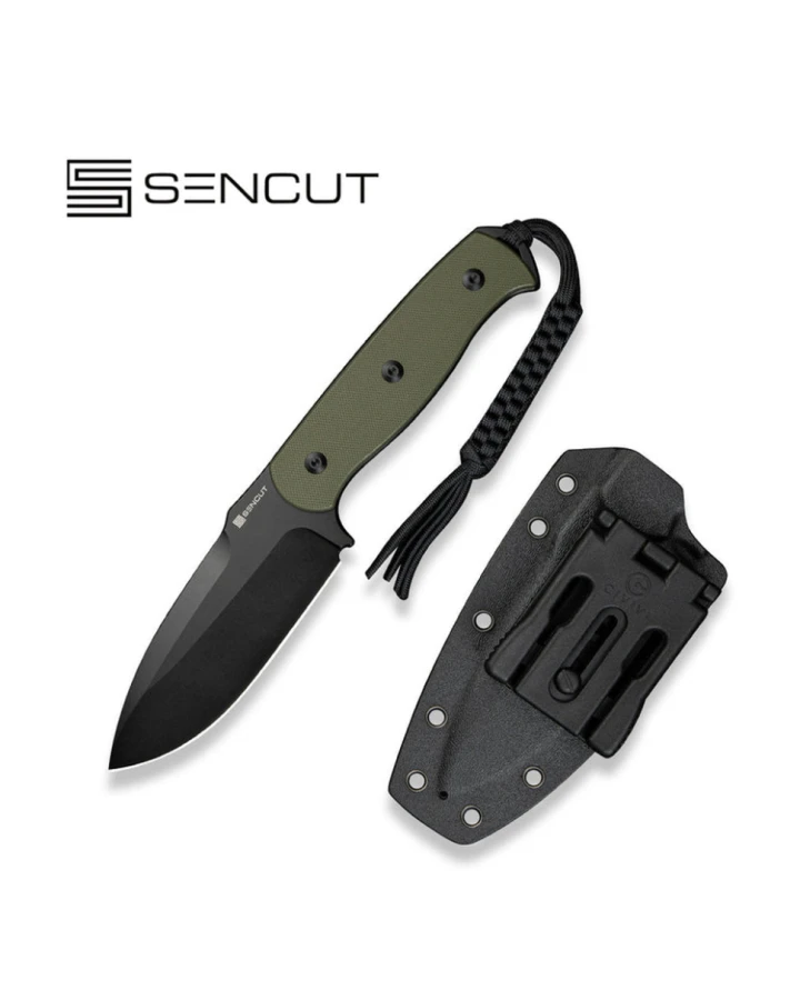 Ніж фіксований мисливський Sencut Toxodon S24036-2, 9Cr18MoV, G10, зелений